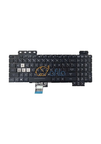Asus Uyumlu Fx504g, Fx504gd Notebook Klavyesi, Laptop Tuş Takımı Siyah Tr Işıklı - Ver.2 - Rgb