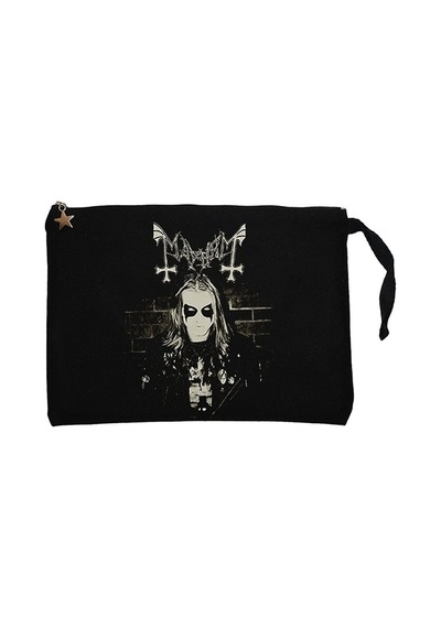 Mayhem Per Yngve Ohlin Siyah Clutch Astarlı Cüzdan / El Çantası Siyah