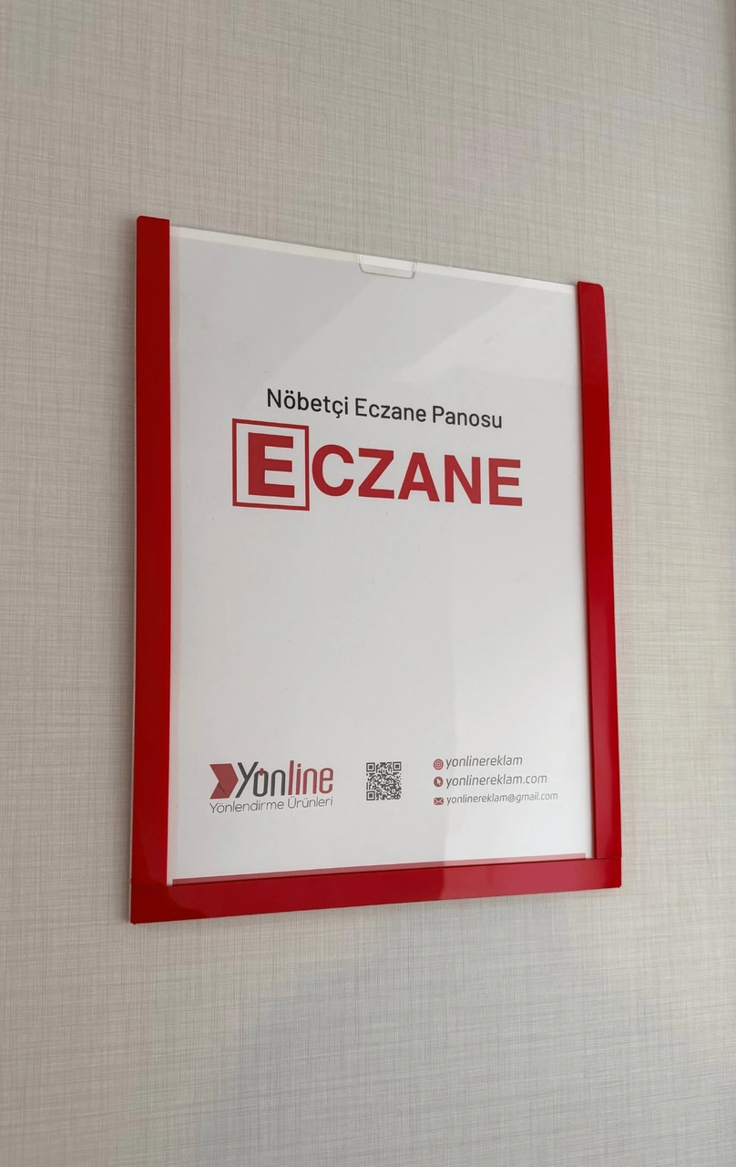 2 Adet Nöbetçi Eczane Bilgilendirme Panosu Kolay Değiştirilebilir Kendinden Yapışkanlı