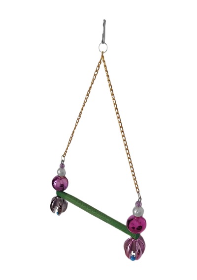 Markapet Lale Boncuklu Ve Tünekli Papağan Salıncağı 15 Cm-23 Cm Renkli
