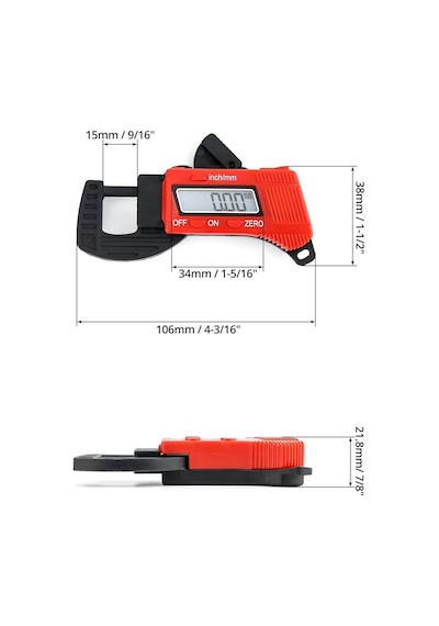Dijital Kumpas Mini Cep Kumpası Hassas Pilli Kumpas 15mm