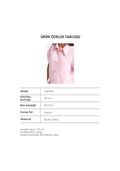 Itsbasic Kadın Light Pembe 6s6-98 Oversize %100 Koton Pamuk Denim Gömlek Itsbasic Kadın Light Pembe 6s6-98 Oversize %100 Koton Pamuk Denim Gömlek