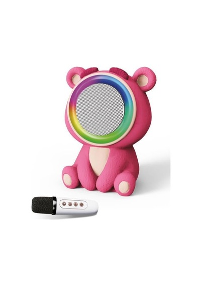 20w 2400 Mah Karaoke Mikrofonlu Ayıcık Bluetooth Haparlör Bts-253