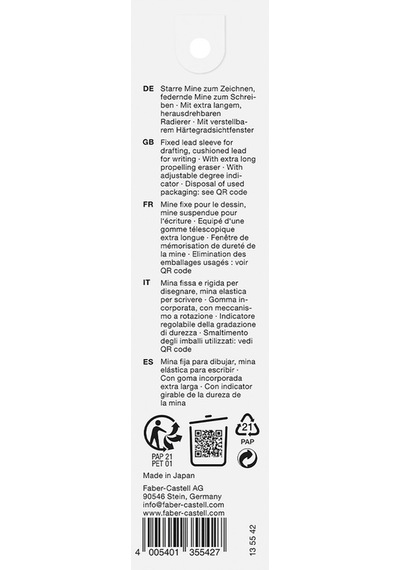 Faber-Castell TK Fine Vario LÜX Versatil Kalem, 0.5 mm, Indigo, Ayarlanabilir Metal Uç, Sertlik Göstergeli Faber-Castell TK Fine Vario LÜX Versatil Kalem, 0.5 mm, Indigo, Ayarlanabilir Metal Uç, Sertlik Göstergeli
