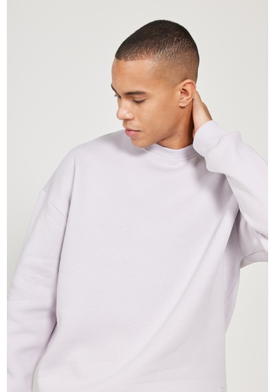 AC&Co / Altınyıldız Classics Erkek Lıla Oversize Fit Bol Kesim Pamuklu İçi Polarlı Bisiklet Yaka Sweatshirt Lila AC&Co / Altınyıldız Classics Erkek Lıla Oversize Fit Bol Kesim Pamuklu İçi Polarlı Bisiklet Yaka Sweatshirt Lila