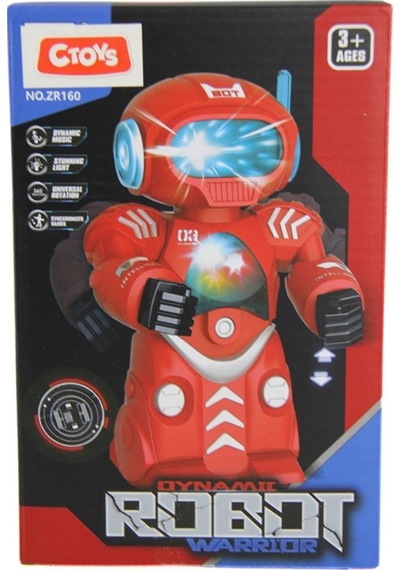 Ctoy Oyuncak Işıklı Sesli Dans Edebilen Ve 360 Derece Dönen Robot Ctoy-zr160