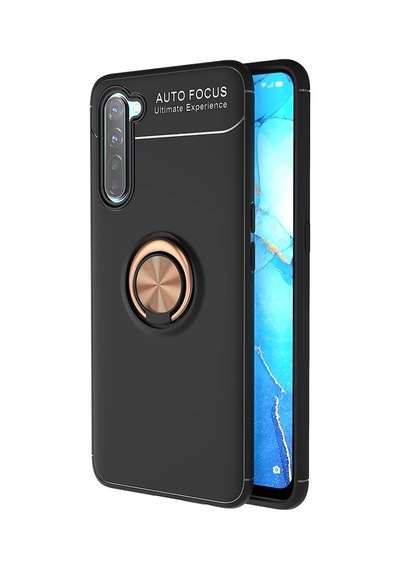 Oppo A91 Kilif Yüzüklü Tam Korumali Silikon Kapak 552916526