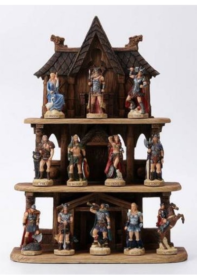Veronese Iskandinav Viking Koleksiyon Figürler 12li Kale Standlı 41cm