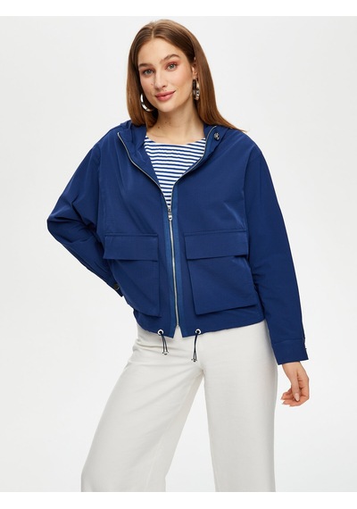 Faik Sönmez Astarsız Kapişonlu Comfort Fit Trençkot S25tnc012 Us25tnc01220 Lacivert