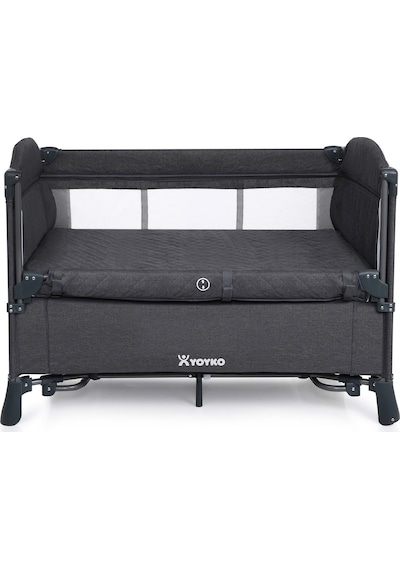 Yoyko Exclusive Comfort 8 İn 1 Anne Yanı Park Yatak Oyun Parkı 70x110 - Koyu Gri
