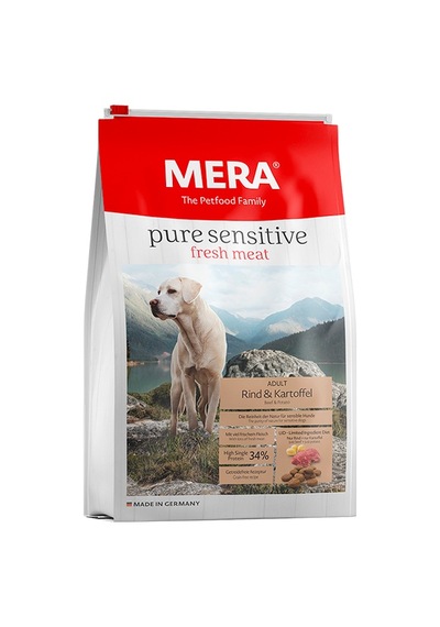 Mera Pure Sensitive Adult Biftek ve Patatesli Yetişkin Köpek Maması 4 KG