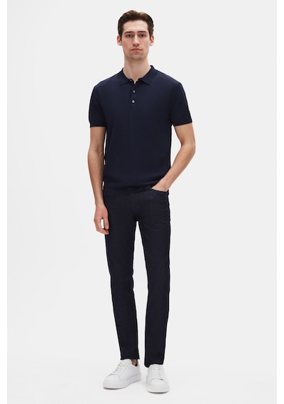 D's Damat Ds Damat Slim Fit Lacivert Düz Örgü Yazlık Rayon Triko T-shirt 4hf069421001m 101