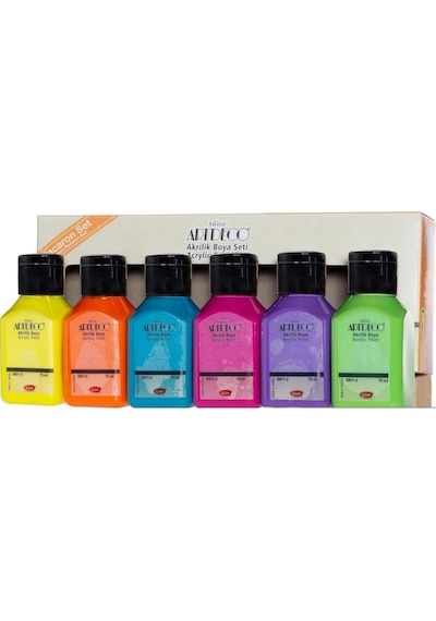 Akrilik Boya Seti 6x75 Ml Makaron 1 Paket Artdeco Akrilik Boya 6 Renk 75 Ml Makaron Renkler Yumuşak Pastel Renk Diğer