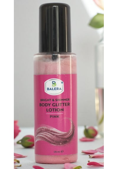 Vücut Losyonu Simli Işıltılı Uzun Süre Kalıcı Koku Nemlendiricili Pembe Sim 125 Ml