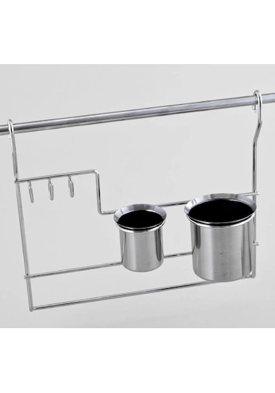 Çağdaş Tekli Paslanmaz Kaşıklık Inox 40 Cm Gri