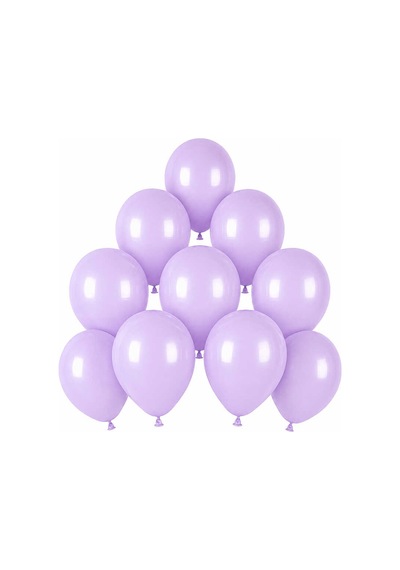 Lila Renk Lateks Makaron Balon 15 Cm - 10 Adet