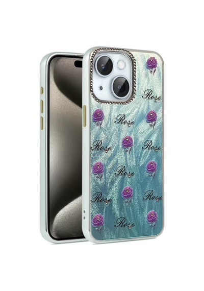 Newface Apple Uyumlu iPhone 15 Plus Kılıf Blade Aynalı Desenli Kapak - Desen 9 - Özel Seri 8683140849290 Mavi