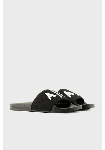 Armani Exchange Erkek Terlik Xup001 Xv820 S277 Siyah-beyaz Beyaz - Siyah