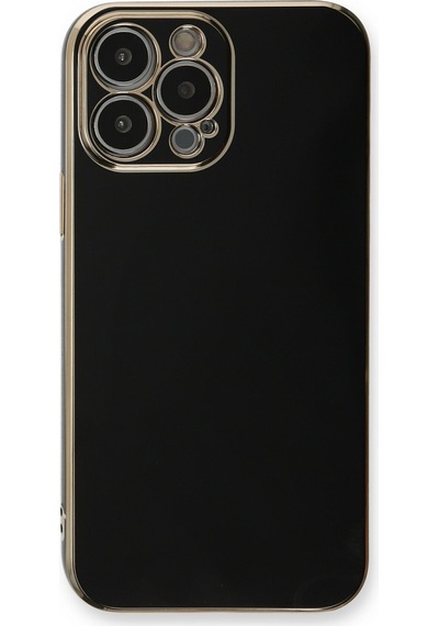 Newface - 754 - Apple iPhone Uyumlu 13 Pro Kılıf Volet Silikon - Csmo-tex - - Siyah
