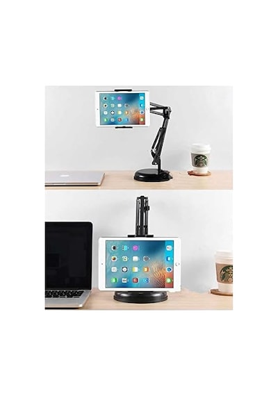 Masaüstü Telefon Ve Tablet Tutucu 19cm Ayak Çap Uzunluğu Ayarlanabilir Kollu Geniş Tablalı, Pvc + Metal Malzeme 360 Derece Dönebilen Masaüstü Telefon Ve Tablet Tutucu - Y01 Diğer Masaüstü Telefon Ve Tablet Tutucu 19cm Ayak Çap Uzunluğu Ayarlanabilir Kollu Geniş Tablalı, Pvc + Metal Malzeme 360 Derece Dönebilen Masaüstü Telefon Ve Tablet Tutucu - Y01 Diğer