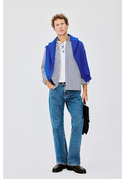 Defacto %100 Pamuk Straight Fit Yıkama Efektli Jean Pantolon H7644ax26aunm28 Mavi-nm28