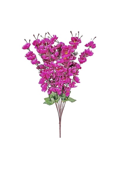 Nettenevime Yapay Çiçek Bahardalı Japon Kiraz Çiçeği 7 Dallı 57 CM Mor