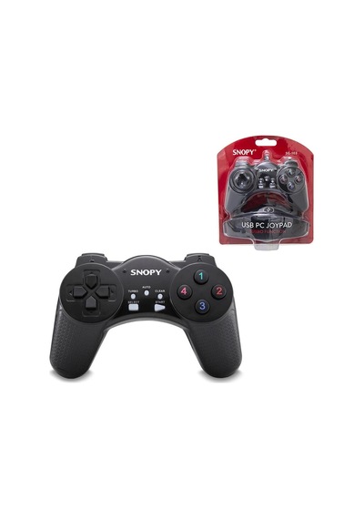 Joypad - Gamepad Siyah Oyun Kolu Usb Kablo 13 Düğme - 8 Yön Tetikleyici 1.5mt Kablo 5468