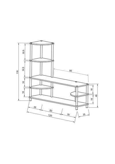 Neoline 120 Cm Tv Ünitesi Çok Raflı Modern Tv Sehpası - Meşe Meşe Neoline 120 Cm Tv Ünitesi Çok Raflı Modern Tv Sehpası - Meşe Meşe