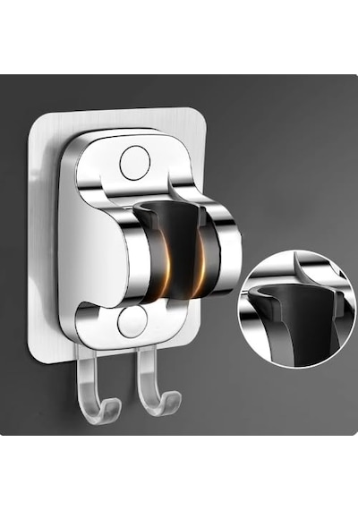 Mayaglory Yapışkanlı Duş Başlığı Tutucu, Ayarlanabilir El Duş Tutacağı Delme Yok Duvara Monte Su Geçirmez, Mafsal, Duş Askısı Chrome Sku: Smgstk00abbb272e