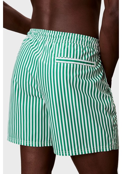 Calvin Klein Erkek Mayo Short Lv00n61045 4zf Yeşil Beyaz Yeşil Beyaz