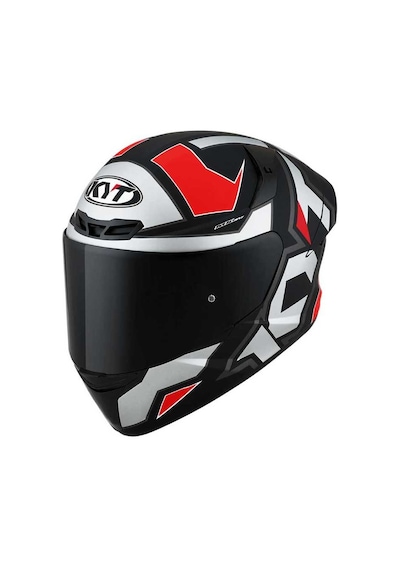 Kyt Tt-course Kask Electron Mat Gri Kırmızı
