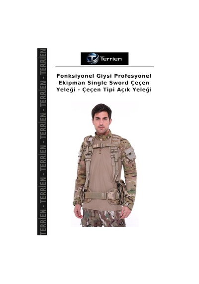 Terrien Fonksiyonel Giysi Profesyonel Ekipman Single Sword Çeçen Yeleği - Çeçen Tipi Açık Yeleği Çok Renkli