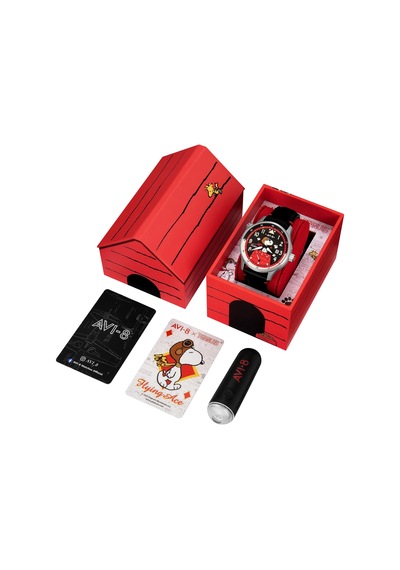 Avı-8 Hawker Hurricane Av-4151-01 Mckellar Dual Time Peanuts Snoopy Flying Ace Limited Edition Erkek Gri