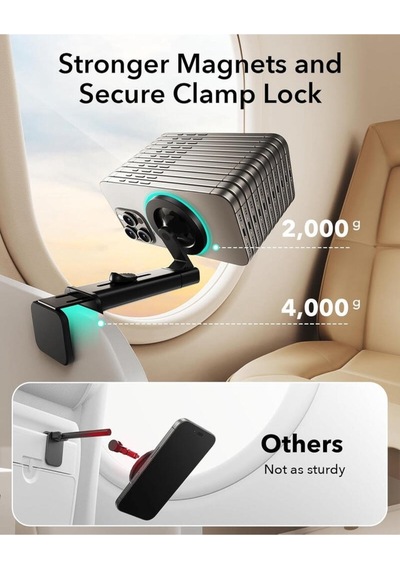 Halolock Manyetik Magsafe Telefon Tutucu Seyahat İçin Evrensel Stand Siyah