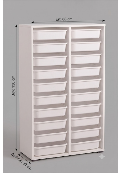 20 Çekmeceli 136 Cm Beyaz Çocuk Odası Oyuncak Dolabı Ve Çok Amaçlı Saklama Ünitesi - Depolayıcı Düzenleyici Organizer 20 Çekmeceli 136 Cm Beyaz Çocuk Odası Oyuncak Dolabı Ve Çok Amaçlı Saklama Ünitesi - Depolayıcı Düzenleyici Organizer