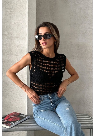 Verymoda Triko Yelek Vmd0026 Siyah