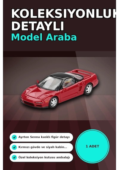 Senna Anma 1/64 Ölçek Honda Nsx Prototip 1989 Diecast Model Araba, Koleksiyonluk Bx-313328