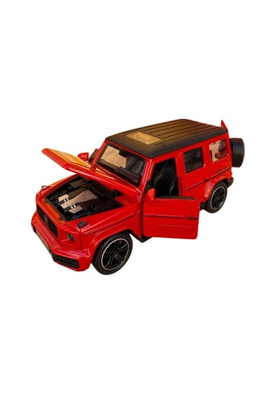 1:32 Metal Çek Bırak Mercedes G65 Kırmızı Sesli Ve Işıklı Kapıları Açılan Oyuncak Arazi Aracı