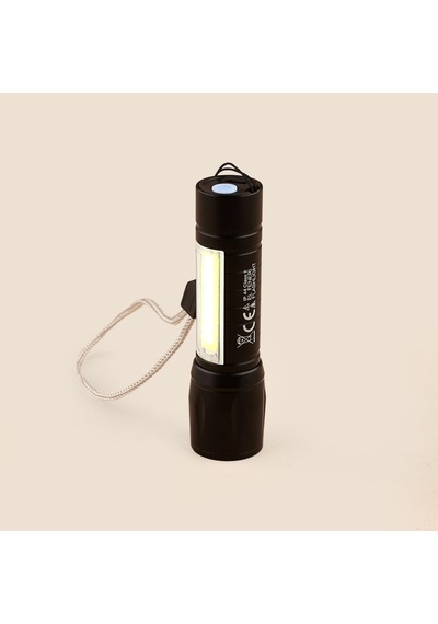 Amber Led Şarj Edilebilir Led'li El Feneri Cata Ct-8024 Siyah