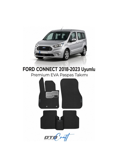 Otocraft Ford Connect 2018-2023 Araca Özel 3d Havuzlu Eva Paspas Tam Set 5 Parça