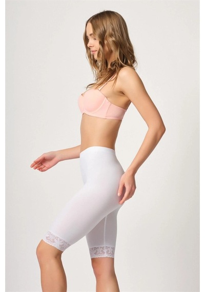 Amora Secret Beyaz Mı Emay 3004 Soft Uzun Paça Dantel Boxer