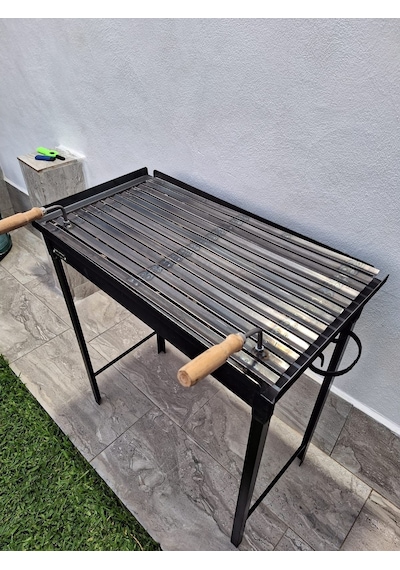 İklim Demir Mangal Barbekü Oluklu Izgara Portatif Ayaklar 40 x 70 CM