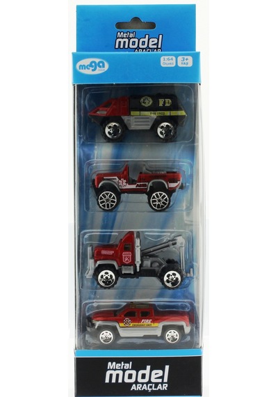 4'lü Die Cast İtfaiye Seti