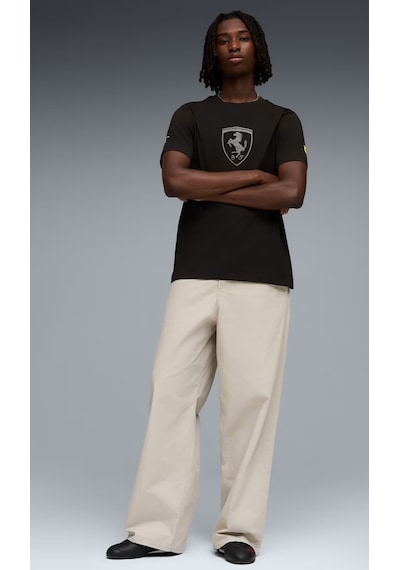 Puma Ferrari Tonal Shield Tee 635311-01 Tişört Erkek T-shirt Siyah