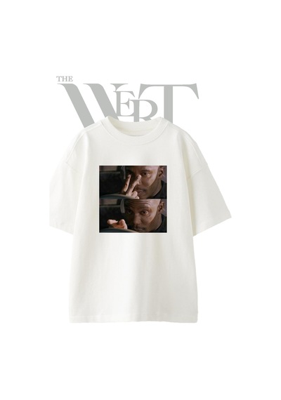 Thewert Gus Fring Tasarım Baskılı Ünisex Beyaz Oversize T-shirt