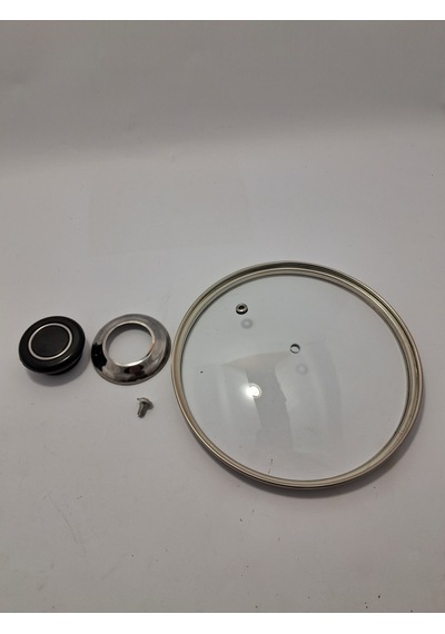 Cam Kapak 18 Cm Ve Siyah Kulp