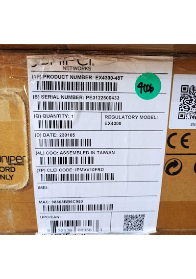 Juniper Ex4300-48t 48x1gbe Rj45 + 4x40gbe Qsfp+ Switch Çift Power Afo