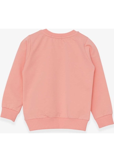 Breeze Kız Çocuk Sweatshirt Baskılı Unicorn 1.5-5 Yaş, Somon Somon