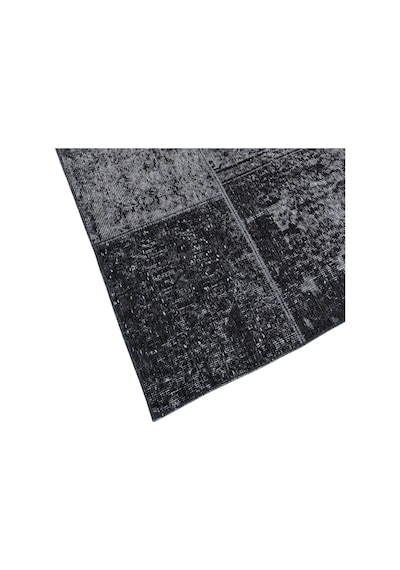 Çam Halı Siesta Patchwork 32-462 Etnik Eskitme Desenli Dokuma Tabanlı Yıkanabilir Şönil Salon Ve Oda Halısı Siyah