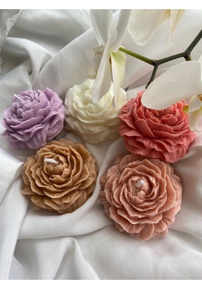 Bernami Mumluk Şamdanpinterest Şakayık Gülü Mumu 5'li Paket Diğer
